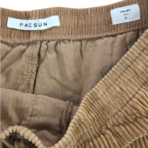 Pacsun | Brown 5.5" Corduroy Volley Shorts | Size Large - Picture 3 of 4
